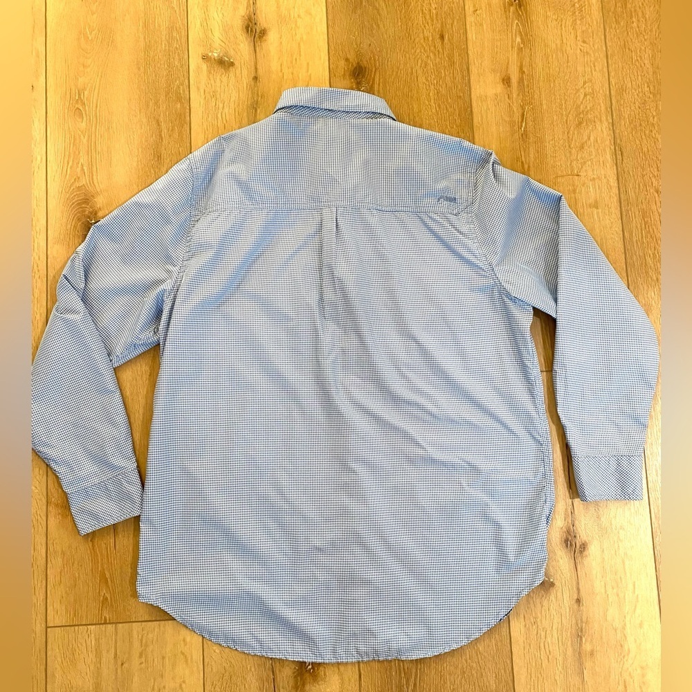 Mountain Khakis Shirt Blue White Gingham Long Sleeve Outdoor Fishing Size XL - Picture 6 of 7